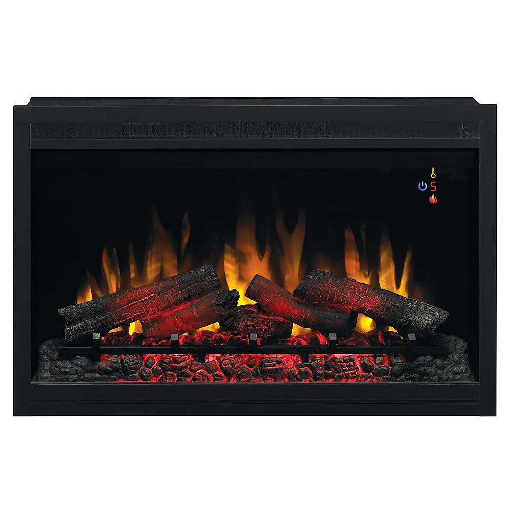 Lareira Elétrica ClassicFlame 91x61cm 1300W Chamas Tradicionais Embutir 110V