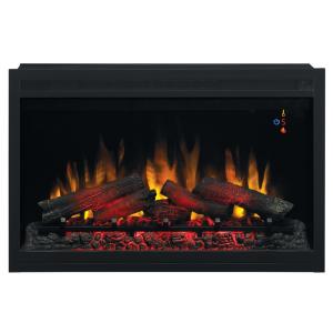 Lareira Elétrica de Embutir A60x91L cm com Controle Remoto Multifuncional, Termostato e 5 Opções de Brilho, 110V, ClassicFlame