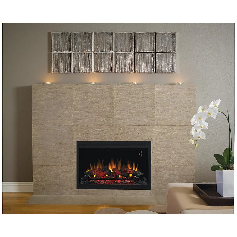 Lareira Elétrica ClassicFlame 91x61cm 1300W Chamas Tradicionais Embutir 110V — foto 2