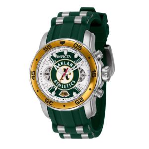 Relgio unissex MLB Oakland Athletics 38 mm. Ao. Verde 42878, Invicta