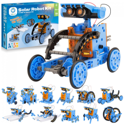 Kit STEM Robô Solar de Montar Sillbird 12 em 1 com 197 Peças – Energia Solar e Bateria