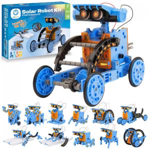 Kit STEM Robô Solar de Montar Sillbird 12 em 1 com 197 Peças – Energia Solar e Bateria