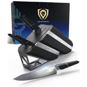 Conjunto de Facas em Aço Inoxidável com Bloco de Bancada, 5 Peças, DALSTRONG, Preto