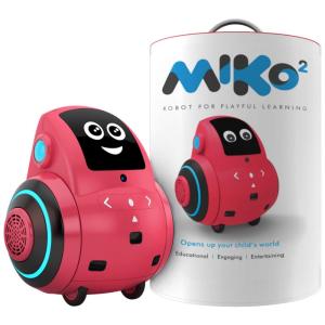 Robô Educacional Miko 2 Vermelho com IA Interativa, Jogos Educativos STEM, Câmera HD, Sensores de Movimento e Conectividade por App