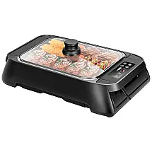 Churrasqueira Elétrica Antiaderente Portátil, Serve até 8 Pessoas, 1660W, 110v, VIVOHOME, Preto