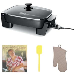 Frigideira Elétrica com Tampa de Vidro Temperado 1500W, 110V, DELONGHI BG45, Preto