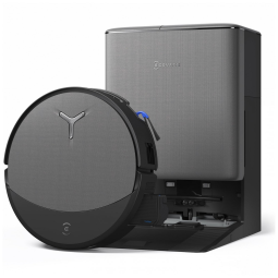 Robô Aspirador e Esfregão Ecovacs Preto, Sucção 30.000 Pa, Rolo Autolimpante, TruEdge, ZeroTangle – Deebot T90 Pro Omni – 110V