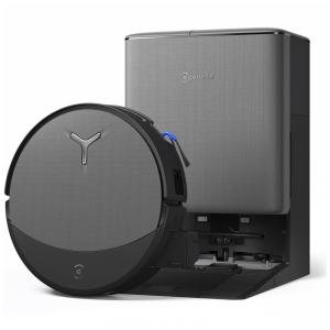 Robô Aspirador e Esfregão Ecovacs Preto, Sucção 30.000 Pa, Rolo Autolimpante, TruEdge, ZeroTangle – Deebot T90 Pro Omni – 110V