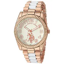 Relógio de qartzo analógico feminino An, U.S. POLO ASSN. USC40125, Rosa