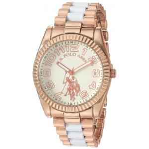 Relógio de qartzo analógico feminino An, U.S. POLO ASSN. USC40125, Rosa