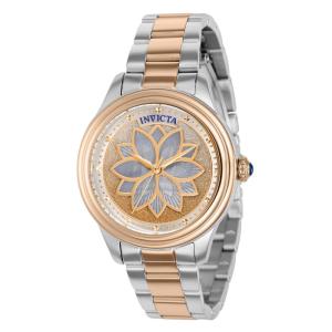 Relgio feminino Wildflower com mostrador em madreprola - 35 mm. Ao. Ouro Rosa 37088