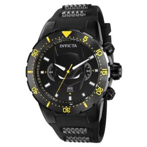 Relógio Masculino DC Comics Batman, Invicta 41388, Preto e Amarelo