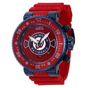 Relgio masculino MLB Washington Nationals - 52 mm. Vermelho 42388