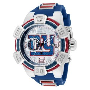 Relógio Masculino de Quartzo NFL New York Giants, Invicta 35788, Azul e Vermelho