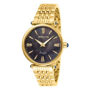 Relógio Feminino Angel com Mostrador Madrepérola, Invicta 27988, Dourado e Preto
