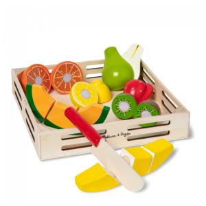 Kit de Frutas Destacáveis Infantil com Acessórios de Cozinha em Madeira para Crianças Acima de 3 Anos, Melissa & Doug
