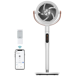 Ventilador Pedestal com Controle Remoto e Baixo Ruído, 6 Modos e 8 Velocidades, 110V, Dreo PolyFan 513S