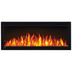 Lareira Elétrica de Embutir A43x106L cm com Controle Remoto, Cama de Brasa de Cristal em Vidro e 3 Cores de Chama, 110V 1465W, Napoleon