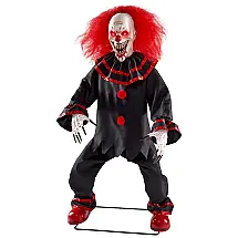 Palhaço Assustador Animatronico com Som, Movimento e Luz para Decoração de Halloween