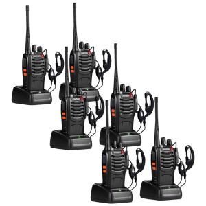Rádio Comunicador Walkie Talkie Pxton Longo Alcance para Adultos com Fones,16 Canais,Recarregáveis, Bateria Li-ion,Lanterna e Carregador (6