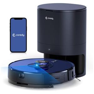 Coredy L900X Aspirador de Pó Robô com Conexão via APP, WI FI e Auto Esvaziamento, 110V, Preto
