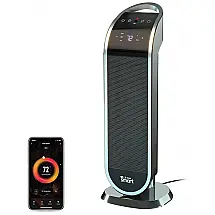Aquecedor Elétrico Inteligente Portátil 1500W Área 69m2, ATOMI SMART AT1520, Cinza
