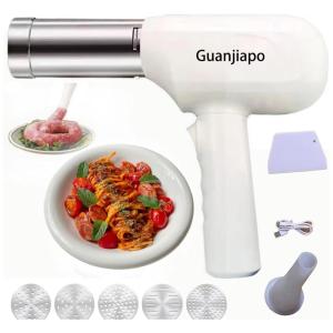 Máquina de Massas Elétrica Portátil 5 em 1 Guanjiapo - Máquina de Massas sem Fio, Ideal para Cozinha - Aço Inoxidável de Qualidade Alimentar