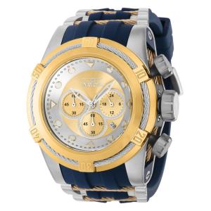 Relgio masculino Bolt Zeus - 53 mm. Ao. Ouro. Azul 37198