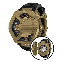 Relógio Masculino Mecânico Akula, Invicta 35298, Preto e Bege