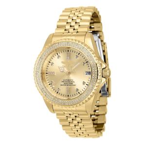 Relógio Feminino Automático Pro Diver 0,74 quilates com Diamante, Invicta 38298, Dourado