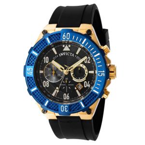 Relógio Masculino com Pulseira de Silicone Invicta Aviator, Preto 40498