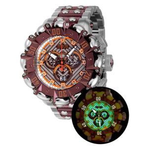Relógio masculino Invicta Reserve Hyperbeast Glow In The Dark , aço, marrom, laranja 38498