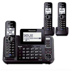 Telefone sem Fio KX TG9542B KX TGA950B com 3Aparelhos DECT 6.0, PANASONIC, Preto