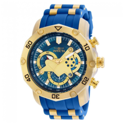 Relógio Invicta Pro SCUBA Masculino 50mm Azul com Detalhes em Ouro - Estilo e Resistência