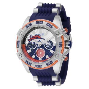 Relgio unissex NFL Denver Broncos - 43,5 mm. Ao. Azul 41998
