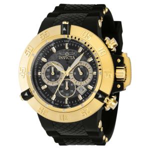 Relógio Masculino Analógico de Quartzo 50mm, Invicta Subaqua Noma III 38998, Preto e Dourado
