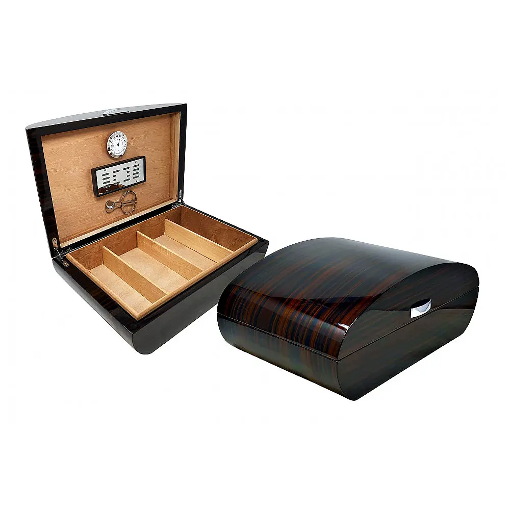 Humidor Prestige Import Group Ébano Capacidade 150 Charutos Formato Arco