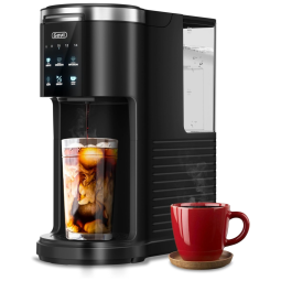 Cafeteira Compacta Portátil 1,18L Compatível com Cápsulas e Café moído, 110V 1000W, Gevi EzPod, Preta