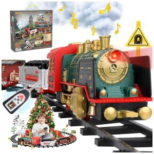 Conjunto de Trem Trenzinho Elétrico, MINI TUDOU 3103A, Vermelho