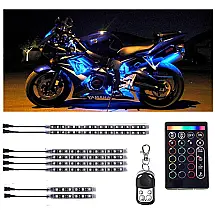 Luzes LED Coloridas e Flexível com Controle Remoto, 8 Peças, MUENING 5823960816, Azul
