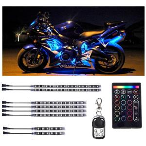 Luzes LED Coloridas e Flexível com Controle Remoto, 8 Peças, MUENING 5823960816, Azul