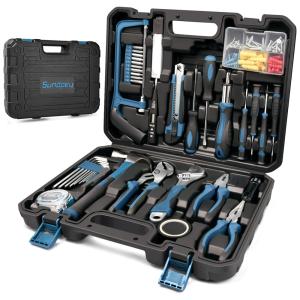 Sundpey Kit de Ferramentas c, Maleta de Transporte, 140 Peças, Azul