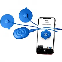 Dispositivo elétrico de ção muscular Bluetooth, Controle através do aplicativo PowerDot, Vermelho