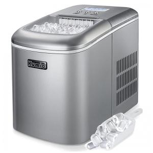 Máquina de Gelo até 11 kg em 24H Portátil, 110v, KUMIO, Prateado