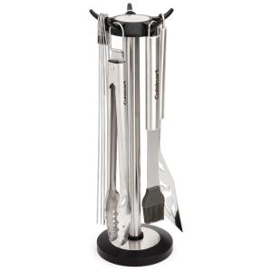 Jogo de Ferramentas, Espátula Aço Inox. Grill Churrasco Cozinha, 10 Peças, CUISINART CGS 6010, Prateado
