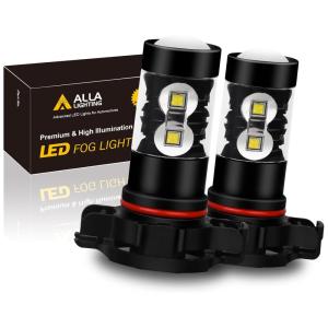 Lâmpada Automotiva Para Neblina 12V e 24V 6000K Xenon 2400lm, ALLA LIGHTING 5202, Branco