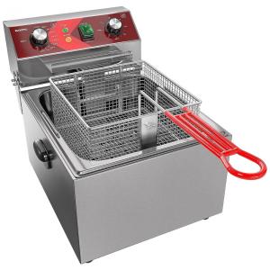 Fritadeira Elétrica Dupla Profissional 20 Litros de Capacidade, Aço Inoxidável, 110V 1800W, EGGKITPO