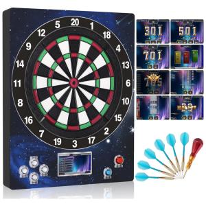 Jogo de Dardos Eletrônico, 6 Dardos e 10 Modos de Jogo com Placar Digital para até 4 Jogadores, Willdarts WD-Mini1
