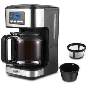 Gevi Coffee Cafeteira Programável até 12 Xícaras com Filtro Reutilizável, 110V