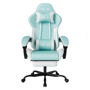 Cadeira Gamer Ergonômica com Apoio para Lombar e Cabeça, SUKIDA, Azul